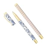Sweet Water Decor Stylish Metal Pen Set, Premium Refillable Black Ink Ballpoint Pens, Trendy Writing...