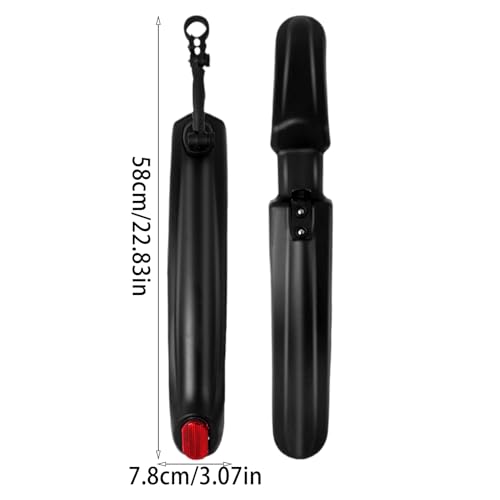 Protector antibarro para bicicleta impermeable reflectante negro de carretera y exterior 5