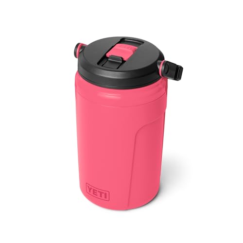 Image of YETI Silo 40 oz Insulated Magslider Straw Cap Water Jug - Leakproof, Lightweight Sports Bottle with Fence Hook Handle - Keeps Drinks Ice-Cold - Ideal for Gym, Sports & Tournaments, Tropical Pink