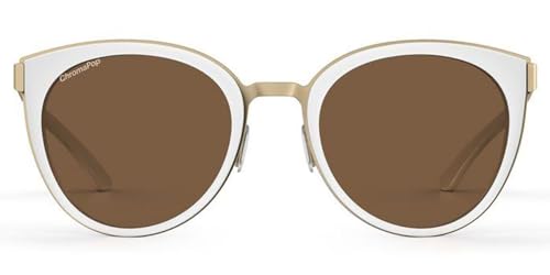 Smith Somerset Lifestyle Sunglasses - White/Gold Frame | Polarized Brown Lens