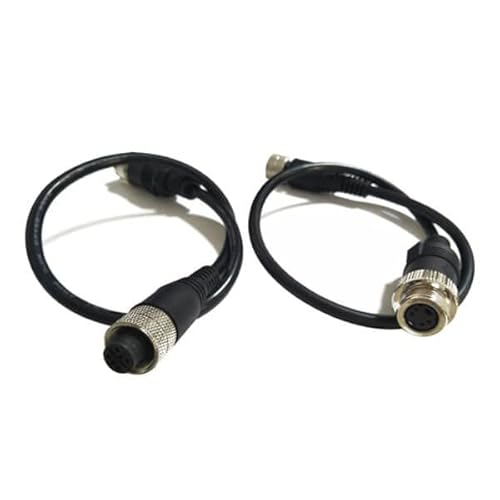 WTIXWMKTN 10pcs M12 4Pin Female Plug A Code to Mini Din 4Pin Female Cable Corsets 30cm AWG22 Straight Compatible with Industrial Automation Machinery Sensors and Other Applications