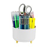 Mind Reader Rotating Pen Cup, Accessory Holder, Desktop Organization, Office, Plastic, 5.75