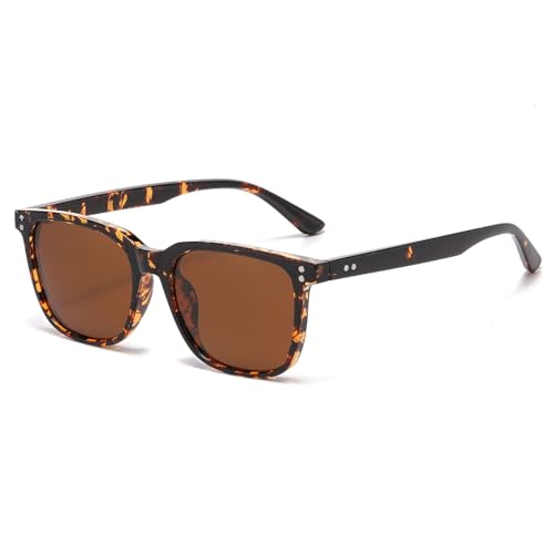 Image of Polarized Square Sunglasses for Men Ultralight Classic Retro Square Driving Shades UV400 Protection Sun Glasses