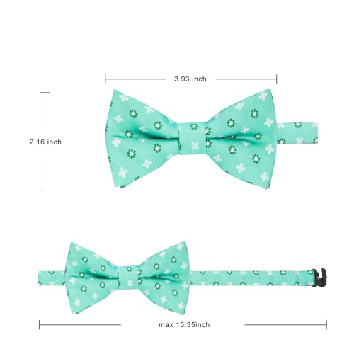 Image of HISDERN Bow Ties for Boys Pre Tied Toddler Bow Tie Adjustable Kids Bowties Clip On Fun Patterned Bowties for Wedding Party