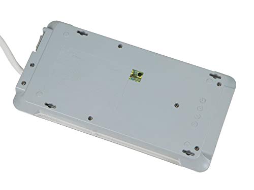 Monoprice Power & Surge - Protector eléctrico con 12 tomas y 2 puertos USB de carga 2.1A incorporados - 1.83 m - Blanco miniatura 2