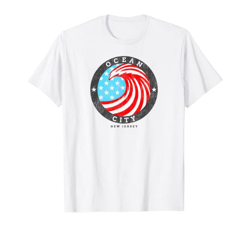Ocean City, NJ Summertime Patriotic 4th Pride Surf Camiseta