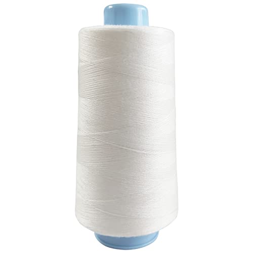 White Sewing Thread Polyester Sewing Thread Spools, 3000 Yards, 40/2 All-Purpose Connecting Threads For Sewing Machine And Hand Repair Works For Hand & Machine Sewing, 1 Pack #TOP7