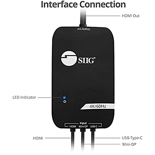 Convertisseur de présentation 4K 60Hz fluide pour basculer trois sources