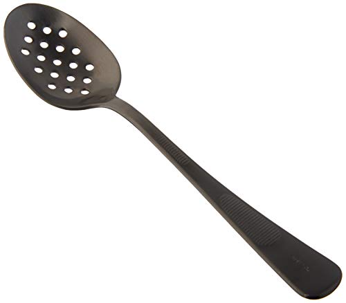 Mercer Culinary Plating Spoon Perforated Bowl 7, Stainless Steel, Black, 27.8 x 4.0 x 2.5 cm, M35161BK, Perforated Bowl, 17.78 Cm