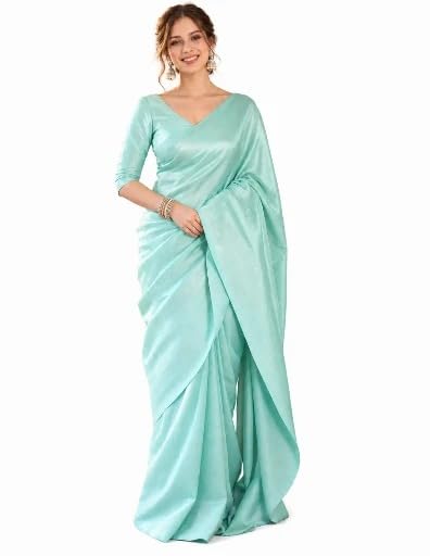 Image of Womens Banarasi Kanjivaram Silk Saree | Micro-Textured and Geometric Patterns | Includes Unstitched Blouse Piece