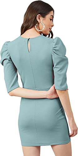 Image of Regolith Designer Sarees Women's Polyester Bodycon Knee-Length Dress
