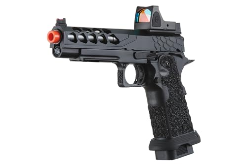 Lancer Tactical STRYK Hi-Capa 5.1 Gas Blowback Airsoft Pistol with Red Dot Reflex Sight