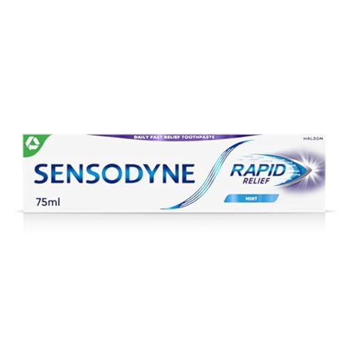 Sensodyne Rapid Relief Toothpaste, Daily Fast Relief Sensitive Toothpaste for Sensitive Teeth, Original Mint Flavour, 75ml