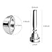Cheerock 3Pack Trumpet Mouthpiece 3C 5C 7C Trumpet Accessories, Trumpet Mouthpiece Set with Brass Suitable for Beginners and Professional Players （Silver）