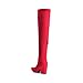 DREAM PAIRS Women's Pointed Toe Thigh High Over the Knee Boots Tall Chunky Blocked Heel Fall Long Fashion Sexy Boots,Size 8.5,Red,DWUMOB2506