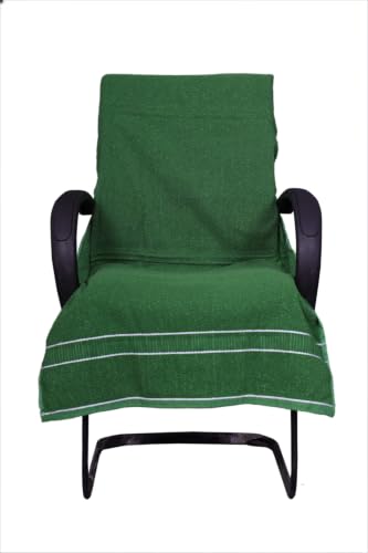 Image of ROMAN HOME Car & Office Chair Towel with 2 Tie Knots| Super Soft 400 GSM (1, Green)