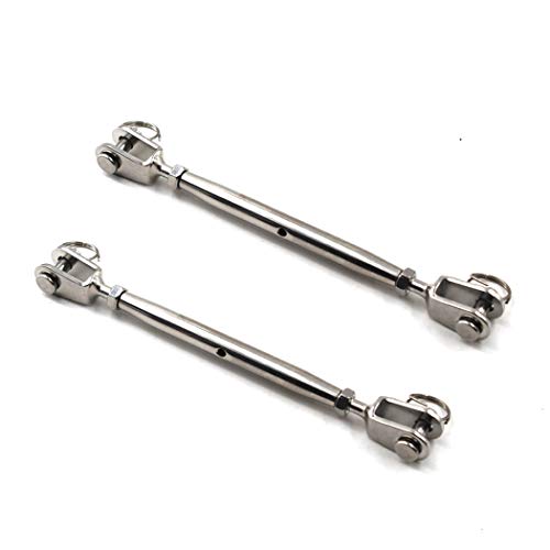 Tensor de mandíbula y mandíbula M8 304 de acero inoxidable cerrado, paquete de 2