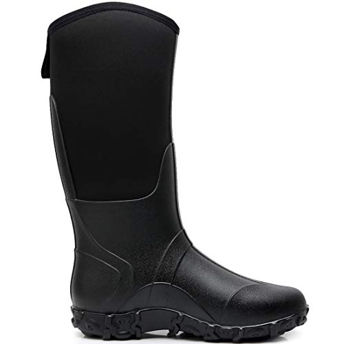 Wtw Men's Rain Boots Neoprene - Waterproof Insulated Muck Boots For Men Winter Snow Work Boots Outdoor #TOP3