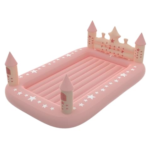 YöL Kids Princess Castle Inflatable Bed - Pink Childrens Air Mattress For Sleepovers Slumber Party Birthday Camping Play Time - L155 x W100 x H65cm 50kg Maximum Weight - Bedroom Nursery
