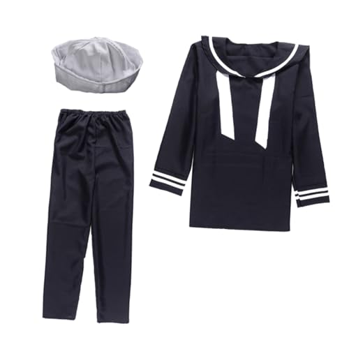 Costume de cosplay marin homme bleu tenue déguisement halloween confortable ensemble Ipetboom