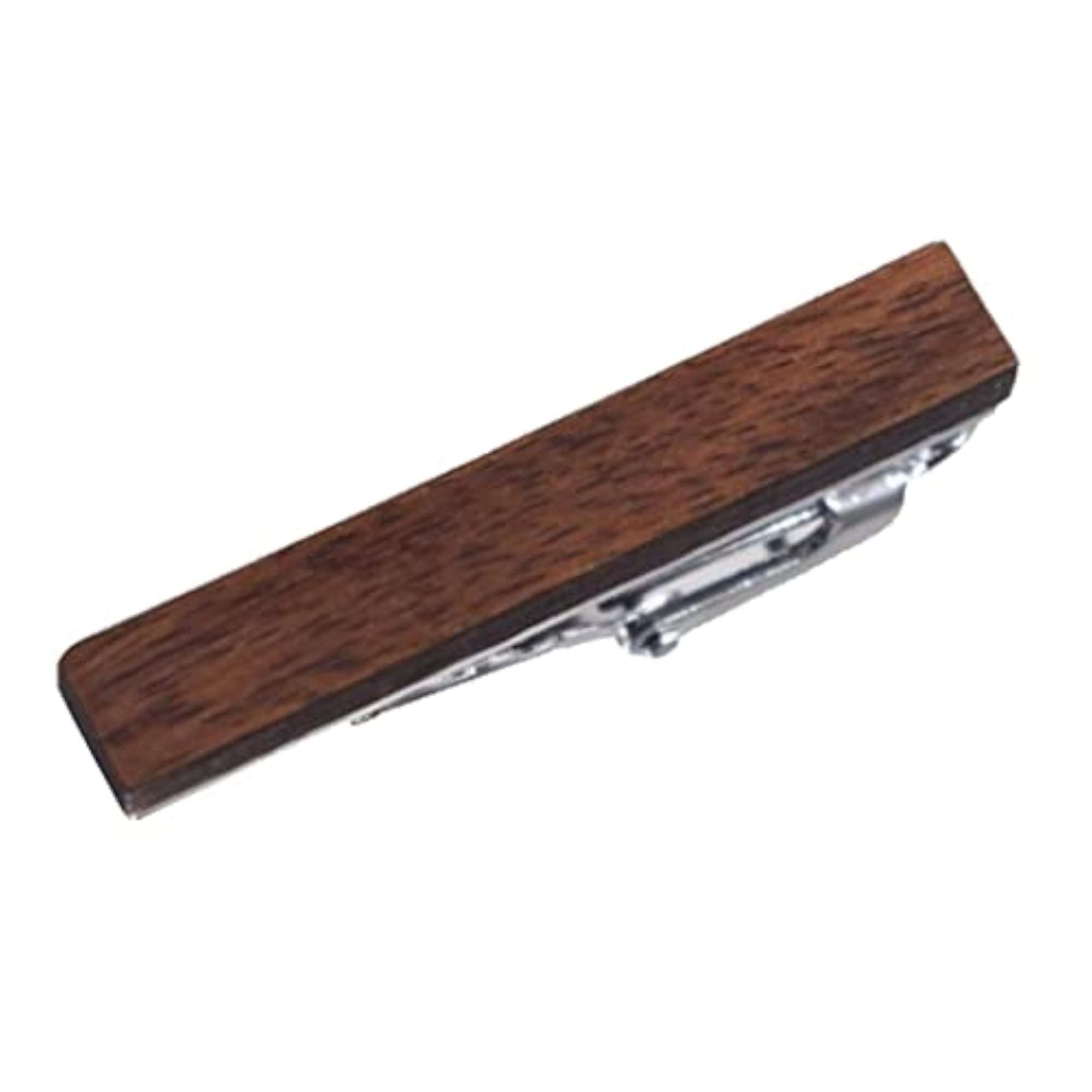 Men's Simple Wood Tie Clip, Copper Fashion Necktie Clasp