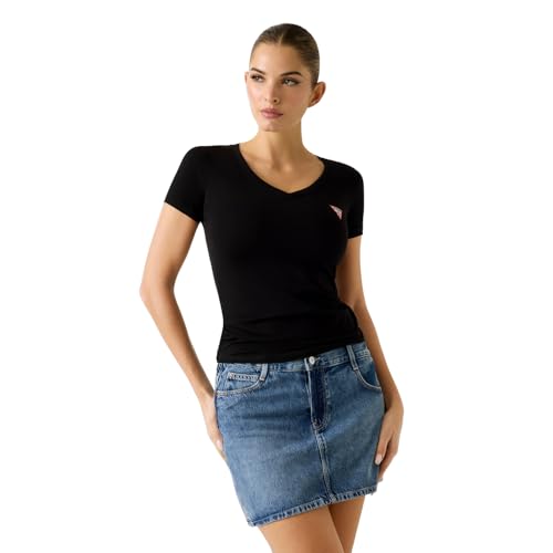 Guess Woman's T-Shirt Slim FIT T-Shirts SS VN Mini Triangle Tee S