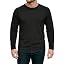 Black - Mens Solid Color Raglan Long Sleeve