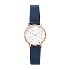 Blue Leather/Rose Gold