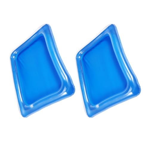 Totority Bandeja Inflable para Bebidas Portavasos, Enfriador de Buffet Portátil 60x44x6 Cm, 2 Piezas de PVC Resistente para Fiestas en Piscina y Verano