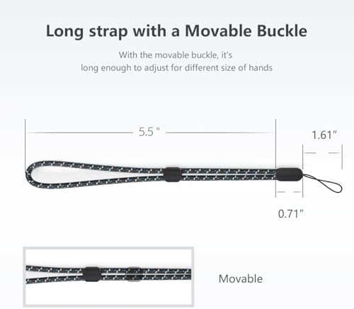 Image of Hand Wrist Strap Lanyard, Adjustable Wristlet Hand Strap Nylon Lanyard with Quick-Release for Cell Phone Cases, Cameras, Keychains, USB Flash Drives, Tablets, Gopro and Other Portable Items