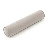 Ailuteie Long Pillow for Bed – Corduroy Round Bolster Pillow for Adults, Decorative Body Pillow for Sleeping or Sofa Support,39 x 7.87 Inches,Beige Gray