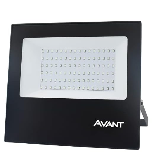 AVANT 259601373 Refletor Led Slim, Im100. Br6500 K, Bivolt, 7500, Luz Branca
