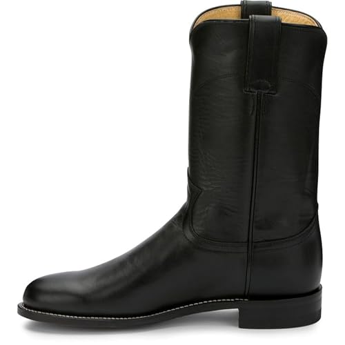 Justin Cora 10" Black Leather Roper Boots for Women - with Round Toe and J-Flex Comfort System Insoles2