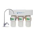Aquasana Under Sink Water Filter System - Reduces PFAS, Lead, & Chlorine in Drinking Water - Under Counter Claryum Filtration for Kitchen - 3-Stage - Chrome Faucet - AQ-5300.56