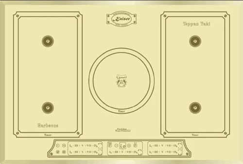 Kaiser Herdset EH 6726 ElfAD+KCT 7797 FI ElfEm, Retro Einbau Backofen 80L, Elektro Backofenset –11 Betriebsfunktionen+Retro Einbau Induktions Kochfeld 77 cm, Glas in Elfenbein mit Facette – Bild 8