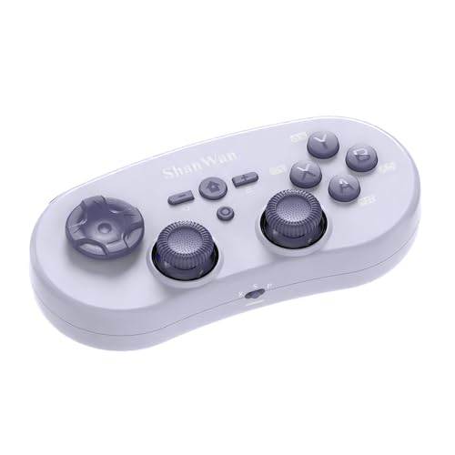 ShanWan Q38 Wireless Bluetooth Controller,Micro buttons enable quick response in games(mouse click sound)、 Hall Effect Adjustable Joystick, Compatible with Switch/Switch 2 (Firmware Upgrade Required), Steam Deck, PC, Android, iPhone, iPad, macOS Retro Controller