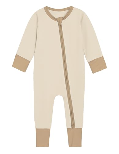 Image of BambooBud Baby Zippered Rompers Newborn Pajamas Sleepers Long Sleeve Jumpsuits Infant Zipper Romper-Viscose from Bamboo