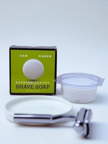 Image of Men's Luxury Scented Shave Soap 3.5 oz - PACK 4 - Classic Wet Shaving Soap for Safety Razors - Rich, Lubricating Lather with Premium Scent - For use in shave and bath