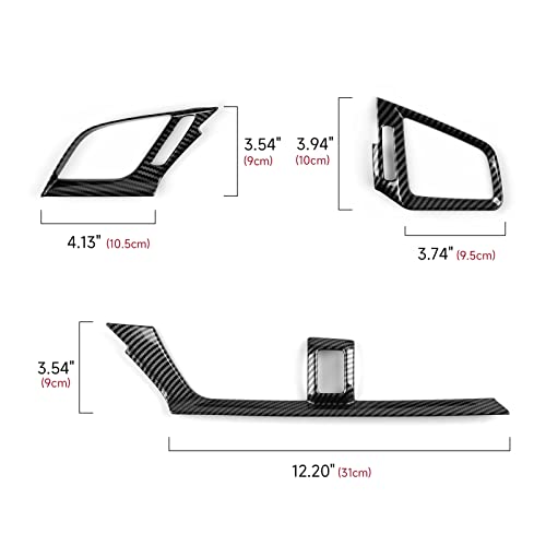 Image of Front Air Vent Outlet Cover Trim Decals for 2016 2017 2018 2019 2020 2021 Honda Civic 10th Gen Accessories ABS Carbon Fiber Stickers