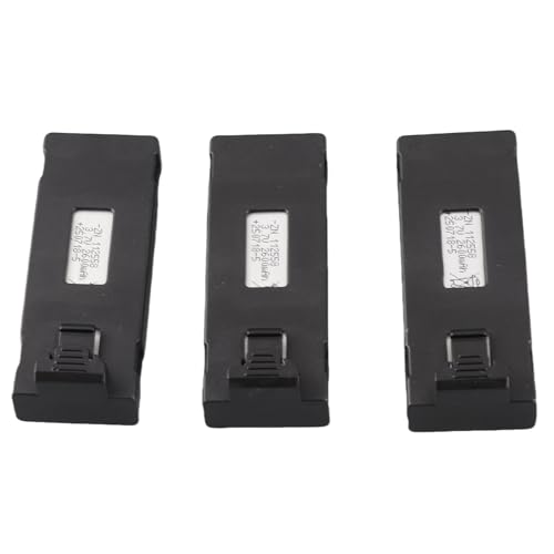 RiToEasysports 3pcs RC Aircraft Lithium Battery Kit, RC Drone Lithium Battery for E88 E88Pro LS E525 E525Pro (2600mah)