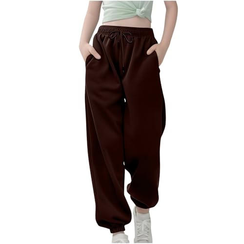 Girls Sweatpants Elastic Waist Wide Leg Pants for Teen Girls Baggy Pants 𝐋ounge Trousers Baggy Joggers Preppy Clothes