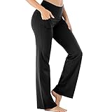 Leafonline Bootcut Yoga Pants with Pockets for Women High Waist Workout Bootleg Dress Pants 4...