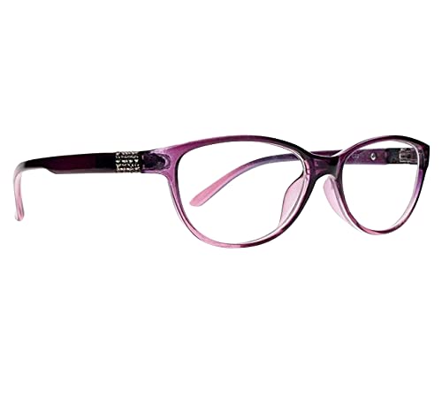 bestsight1936 Ladies Multi-Colors Luxury Rhinestone Full Frame Reading Glasses Readers +1.0~+6.0 (Purple, 6.00)