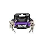 ERNIE BALL アーニーボール ギター/ベース用 パッチケーブル Flex Patch Cables 6451 パープル 3インチ 7.6cm 3Pack