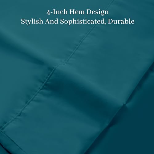 HBHLFZ Full Flat Sheet - Ultra Soft Polyester Top Sheet - Hotel Quality Bed Sheets - Comfortable Wrinkle-Free - Easy to Care for - 1 Full Flat Sheet Only(Full,Blue-Green)