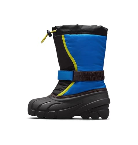 Sorel Flurry Boot, Botas de nieve, Unisex niños, Black Super Blue Youth Collection 2024, 38 EU