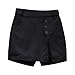 Women Fashion Skirt Shorts Solid Buttons Side Slit A Line Streetwear Y2k Trendy Summer Casual Comfy Loose Pants with Pockets