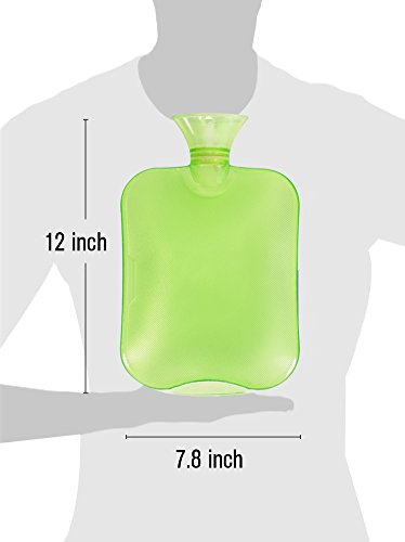 Attmu Rubber Hot Water Bottle With Cover Knitted, Transparent Hot Water Bag 2 Liter - Green #TOP2