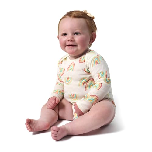 Image of Onesies Brand Unisex Baby 6-Pack Long Sleeve Bodysuits - Breathable Cotton One-Piece Outfits for Newborns & Infants