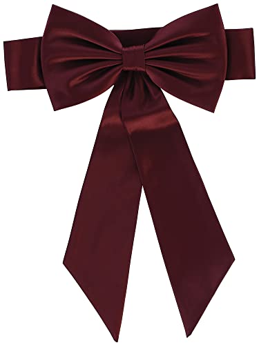 Sweet Kids Satin Preformed Bow Adjustable Sash Belt Burgundy L/Girls 7-12